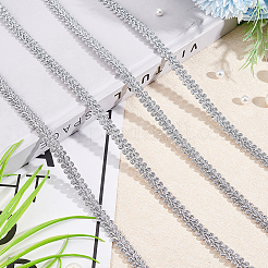 Блестящая металлизированная полиэстеровая плетеная кружевная отделка OCOR-WH0060-46D