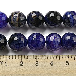 Граненые натуральные драконьи вены агатовые бусины G-F447-12mm-P02