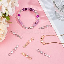 6 шт. 2 цвета удлиняющие застежки латунные микропаве кубические цирконии складные удлиняющие застежки FIND-BBC003-55A