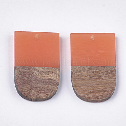 Pendentifs en bois de résine et de noyer&nbsp;RESI-S358-34F
