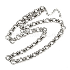 Ожерелья из цепочек с кольцами из нержавеющей стали 304&nbsp;NJEW-H072-02B-P
