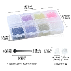 700шт пластиковые крошечные серьги-гвоздики с 150шт ушными гайками для женщин KY-YW0001-23