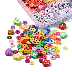 Браслет Heishi Preppy на тему еды своими руками с набором для изготовления букв DIY-YW0005-64