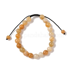 8 mm runde geflochtene Perlenarmbänder aus natürlichem Topas-Jade&nbsp;BJEW-C067-01B-24