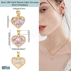 8шт латунные подвески с микропаве и кубическим цирконием&nbsp;FIND-BBC0004-28C-02