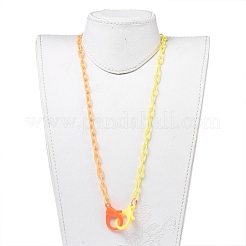 Персонализированные двухцветные ожерелья-цепочки из абс-пластика&nbsp;LS-X-NJEW-JN02825-02