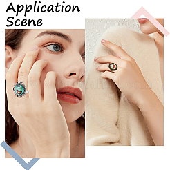 DIY-Set zur Herstellung blanker Fingerringe mit Kuppel&nbsp;DIY-SC0022-15