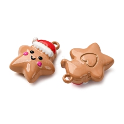 Подвески из окрашенного сплава с рождественской тематикой FIND-G097-02E