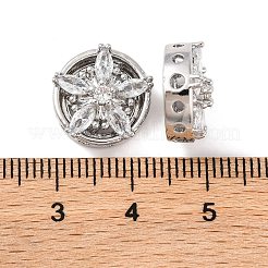 Латунные микропаве из прозрачного кубического циркония&nbsp;KK-S389-27P