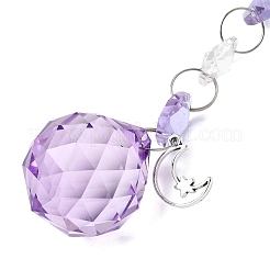 Lebensbaum-Sonnenfänger aus natürlichen Amethystsplittern und Glaskristall&nbsp;HJEW-E013-07P
