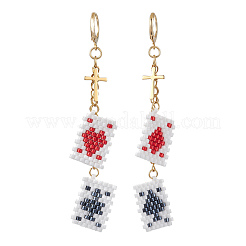 Железные серьги с защелкой EJEW-MZ00403