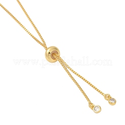 Латуни ожерелья NJEW-E089-02G-03
