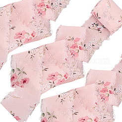 Cinta de poliéster estampada con flecos y flores&nbsp;LS-OCOR-WH20006-19B