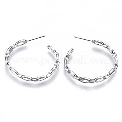 Серьги-кольца из латуни KK-N232-115P-NF