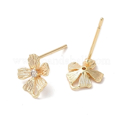 Латунные серьги-гвоздики из циркония KK-C028-09G