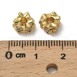 Латунные микро проложить кубического циркония бусы KK-B142-26G