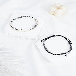 2шт 2-х цветные хлопковые и льняные плетеные браслеты для мужчин и женщин&nbsp;BJEW-LP0003-19