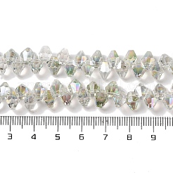 Fili di perline placcate a metà arcobaleno&nbsp;EGLA-H104-07A-HR01