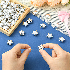 60 шт. гальванопокрытие непрозрачные акриловые бусины&nbsp;PACR-PA0001-04A