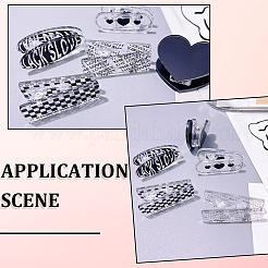 10 Stück Acryl-Clips in 5 Stilen&nbsp;AJEW-SP0004-52