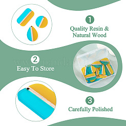 20 шт. подвески из прозрачной смолы и натурального дерева в двух стилях&nbsp;RESI-TA0004-47