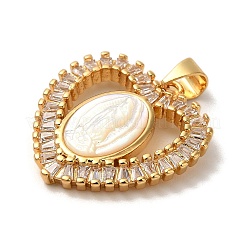 Латунные микропаве прозрачные подвески с фианитом KK-K345-08G