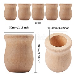 Unfertige leere Vase aus Holz&nbsp;WOOD-GF0001-04