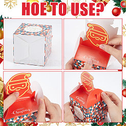 12 шт. 4 стиля подарочных коробок с рождественской тематикой из бумаги CON-SP0001-02