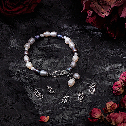 6 шт. 3 стиля 925 застежки S-образной формы из стерлингового серебра STER-ME0001-37