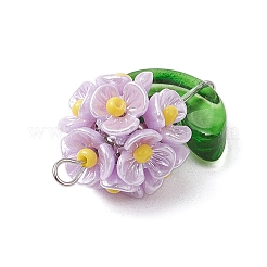 Подвески-цветы из стеклянных бусинок&nbsp;PALLOY-MZ00521-04