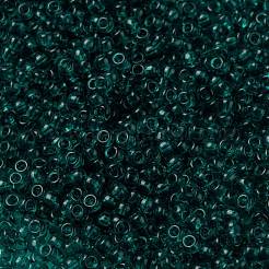 MIYUKIラウンドロカイユビーズ  日本製シードビーズ  （rr2405)透明ティール  8/0  3mm  穴：1mm  約422~455PCS /ボトル  10 G /ボトル&nbsp;SEED-JP0009-RR2405