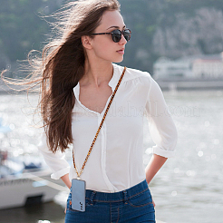 Акриловая цепочка через плечо для мобильного телефона с леопардовым принтом AJEW-AB00179