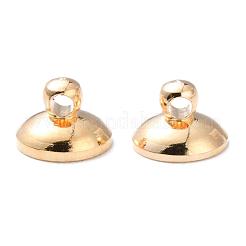 Zahnstangenbeschichtung Messing Perlenkappe Kautionen&nbsp;KK-WH0003-8mm-02G