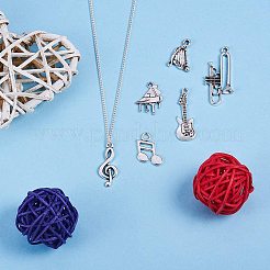Set di strumenti musicali pendenti della lega di stile tibetano&nbsp;TIBEP-PH0004-17AS