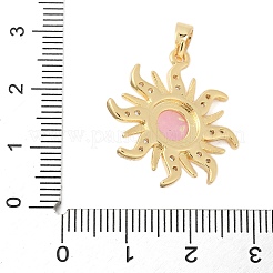 Pendentifs avec zircon cubiques à micro-pavés en laiton&nbsp;KK-S507-09B-G