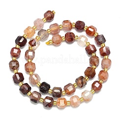 Натуральный гематоидный кварц / нитки из железистого кварца G-I376-D62-01