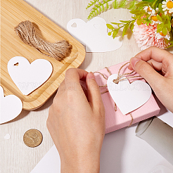 200 шт. бумажные подарочные бирки в форме сердца CDIS-SP0001-14B
