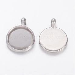Colgantes de latón cabochon bases&nbsp;KK-I026-P