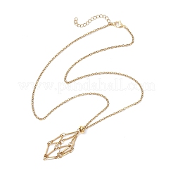 304 нержавеющая сталь макраме мешочек пустой держатель для камней изготовление ожерелья&nbsp;NJEW-JN05236-01