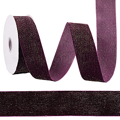 1 рулон блестящей односторонней бархатной ленты OCOR-CY0002-21E