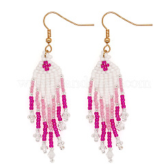 Boho handgemachte Glasperlen Quaste Ohrhänger&nbsp;GG5826-4