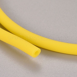 中空パイプpvcチューブラー合成ゴムコード  白いプラスチックのスプールに巻き  ゴールド  4mm  穴：2mm  約16.4ヤード（15m）/ロール&nbsp;RCOR-R007-4mm-22