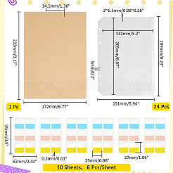 24 шт. ПВХ пакеты формата А5 AJEW-PH0011-33