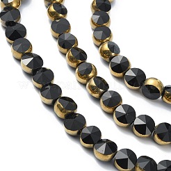 Полупокрытые гальваническим способом прозрачные стеклянные бусины&nbsp;EGLA-E060-02A-HP04