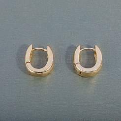 Элегантные овальные латунные серьги-кольца PF7010