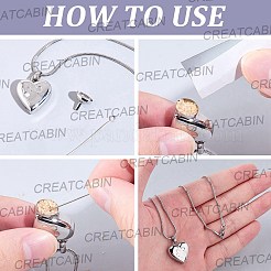 1 colgante de urna de cenizas de acero inoxidable con forma de corazón y huella de pata.&nbsp;NJEW-CN0001-15P