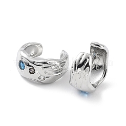 Серьги-манжеты из латуни с микропаве и кубическим цирконием для женщин KK-Z038-08P