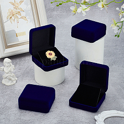 Бархатная упаковочная коробка для значков CON-WH0106-22