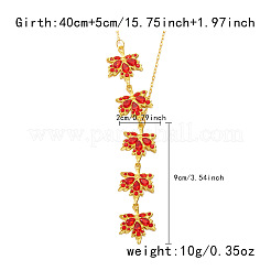 Женские ожерелья из легкого сплава Siam со стразами в виде кленового листа&nbsp;FS-WG7D948-01