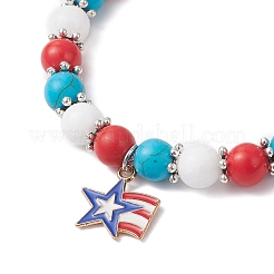 Синтетические бирюзовые браслеты&nbsp;BJEW-JB12437